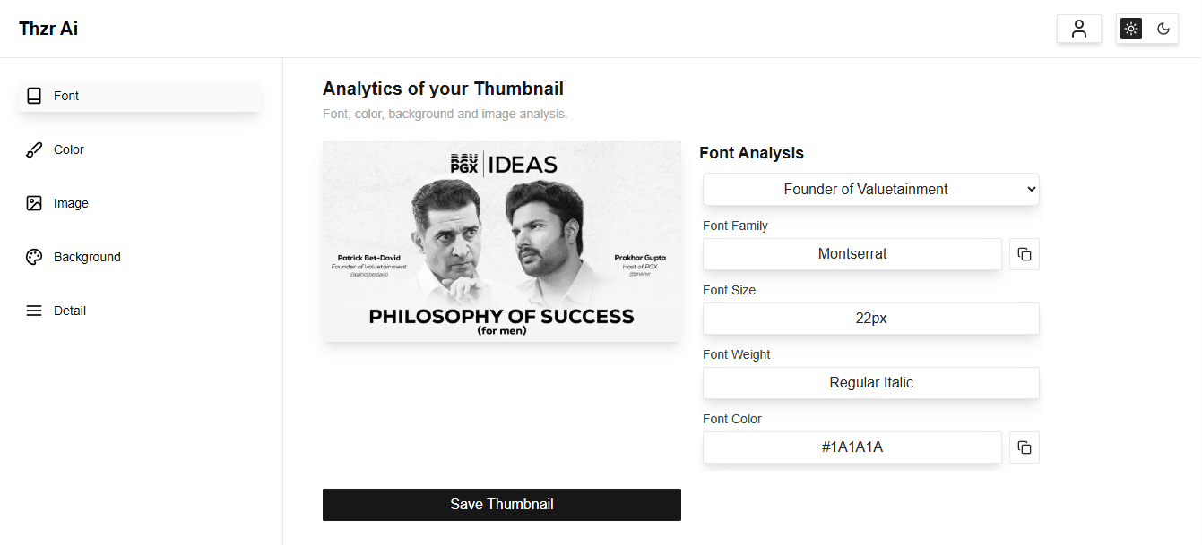 YouTube Thumbnail Analyzer Demo
